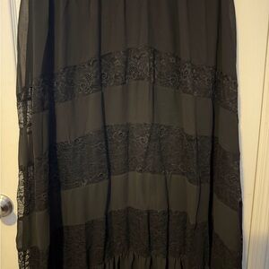 Torrid Black Lace Maxi Skirt